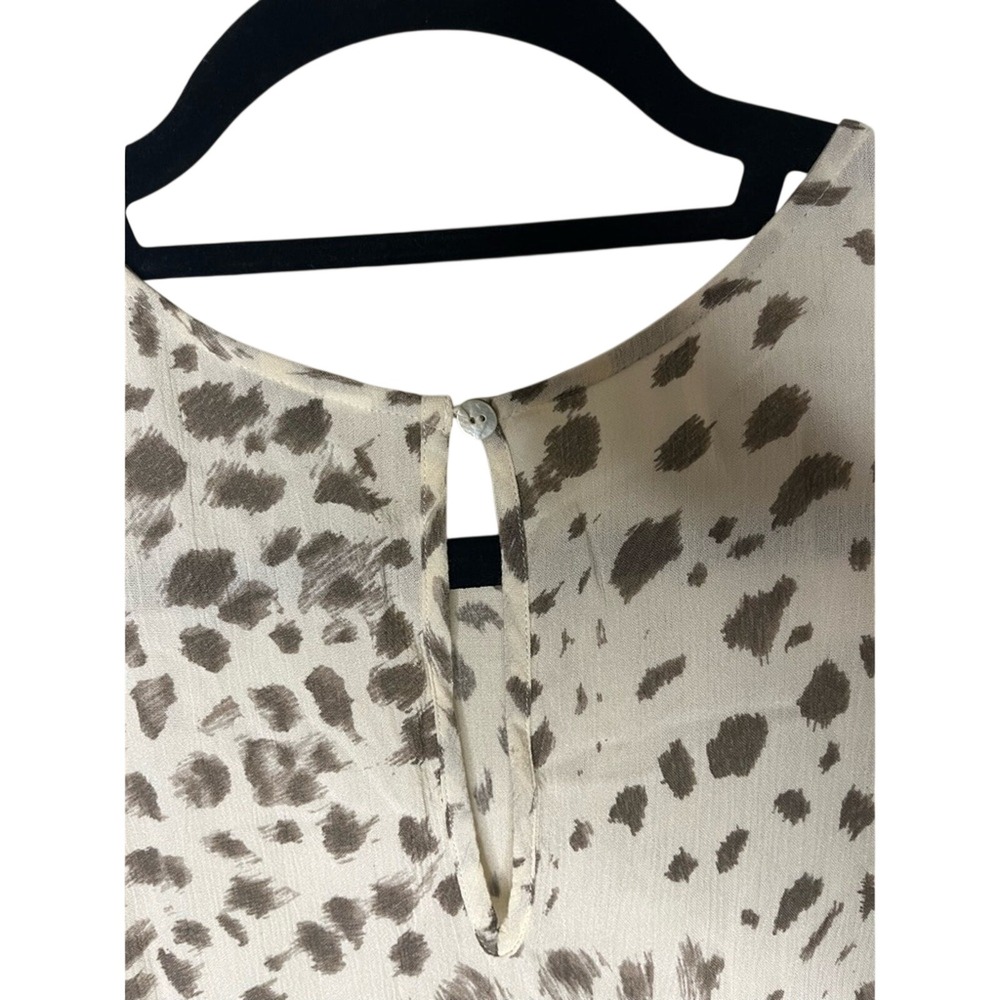 Rails Cream & Taupe Animal Print Long Sleeve Drawstring Dress XL - Picture 5 of 9